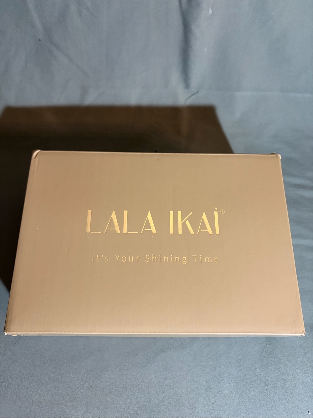 Lala Ikai gold glitter Stiletto high heels 3 in